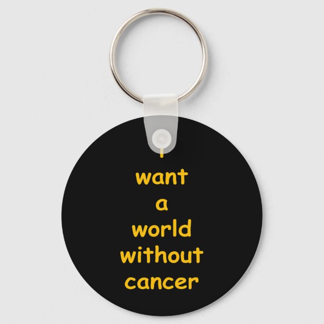 Chaveiro eu quero um mundo sem cancer (Frente)