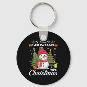 Chaveiro Eu Quero Um Neve Para O Natal Bonito Dotado De Xma