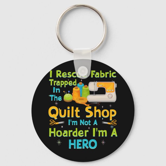 Chaveiro Eu Resgate Tecido Preso No Compro De Quilt (Frente)