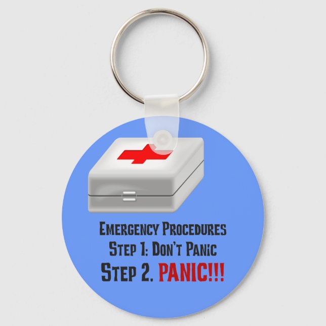 Chaveiro Eu sei primeiros socorros e posso responder à sua  (Frente)