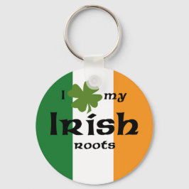 Chaveiro Eu "shamrock" minhas raízes irlandesas