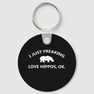 Chaveiro Eu Só Amo Preguiçoso Hippos Gift
