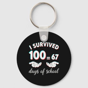 Chaveiro Eu Sobrevivi 100 Dias De Escola Engraçado 67 Meme