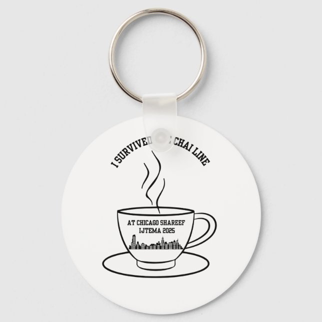 Chaveiro Eu sobrevivi à Linha Chai em Chicago Ijtema (Frente)