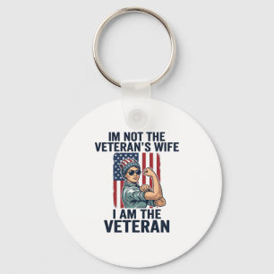 Chaveiro Eu Sou a Mulher Veterana Patriótica Design_1