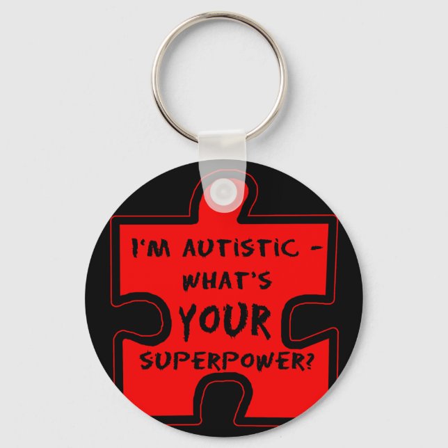Chaveiro Eu sou Autista - Qual é o SEU Superpoder? (Frente)
