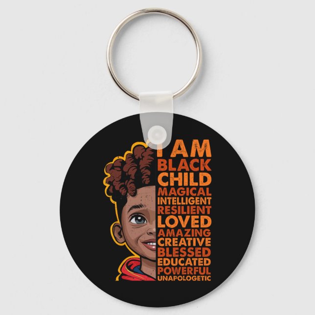 Chaveiro Eu Sou Camisa do Mês da História Negra Crianças Me (Frente)