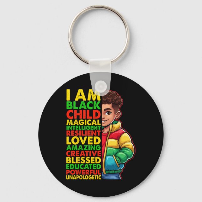 Chaveiro Eu Sou Camisa do Mês da História Negra Crianças Me (Frente)