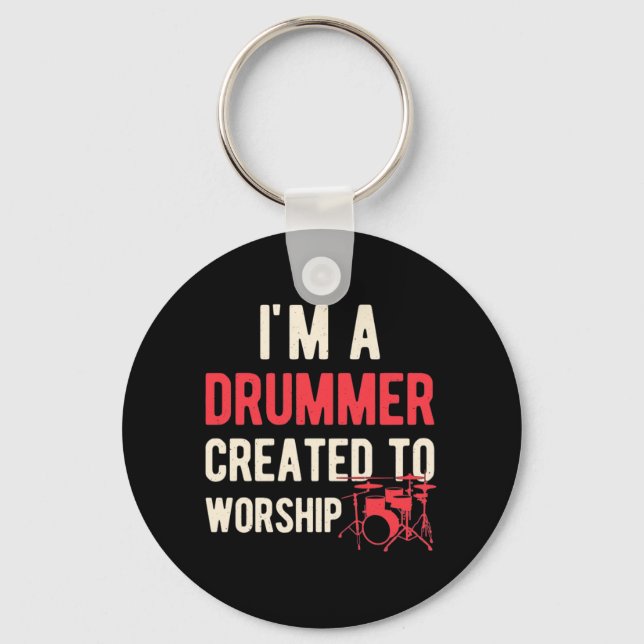 Chaveiro Eu Sou Drummer Criado Ao Culto (Frente)