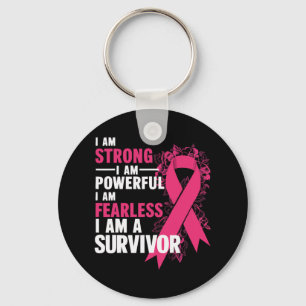 Chaveiro Eu Sou Forte E Poderosa Cancer De Mama Sem Corante