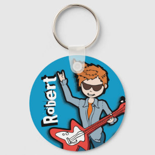 Chaveiro "Eu sou gráfico azul de um Rockstar" nomeado
