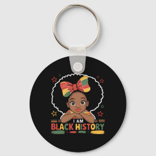 Chaveiro Eu Sou História Negra Afro Menina Pequena Afro-Ame