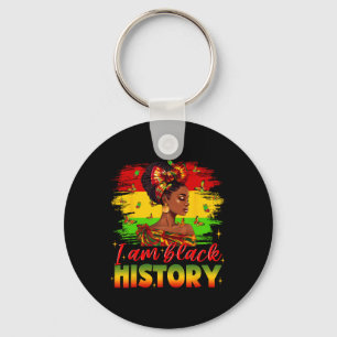 Chaveiro Eu Sou História Negra Juneteenth Afro-Americano Bl