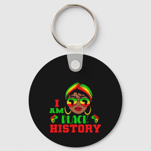 Chaveiro Eu Sou História Negra Melanina Mulheres Afro Histó (Frente)