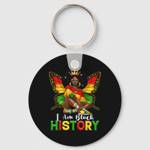 Chaveiro Eu Sou Mês da História Negra Borboleta Afro-Americ