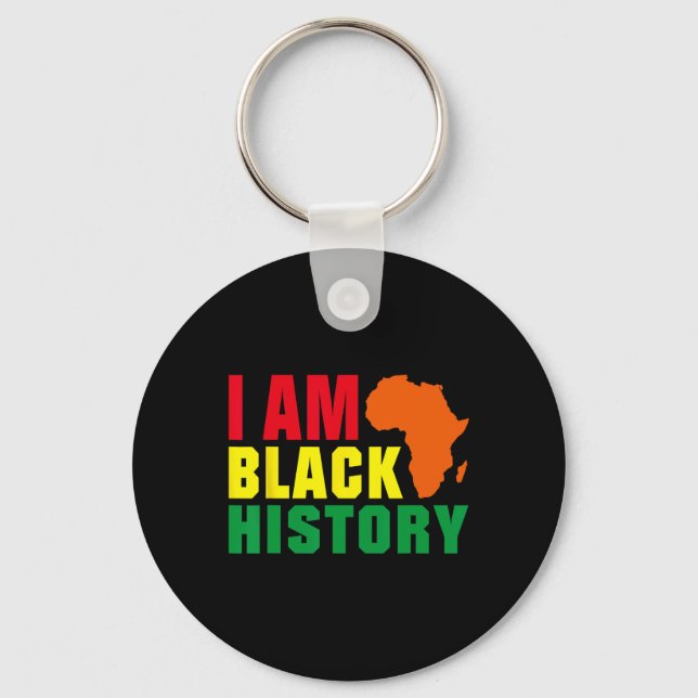 Chaveiro Eu Sou Mês da História Negra Gráfico África (Frente)