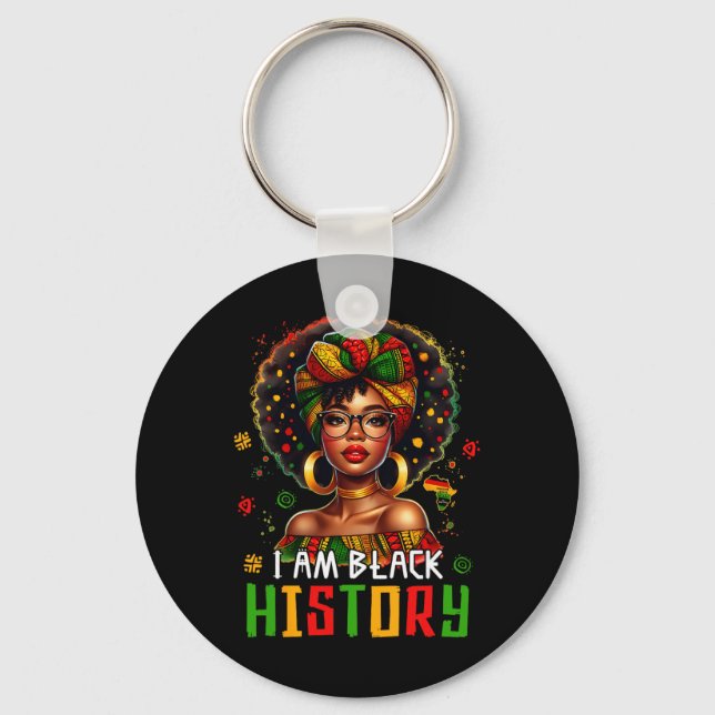 Chaveiro Eu Sou Mulher Negra História Menina Mês da Históri (Frente)