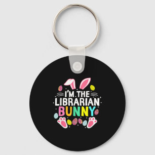Chaveiro Eu Sou o Coelho Bibliotecário Feliz Dia de Páscoa