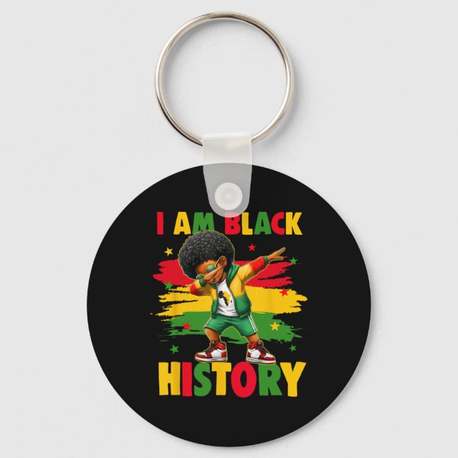 Chaveiro Eu Sou O Mês Da História Negra Afro-Americano Dabb (Frente)