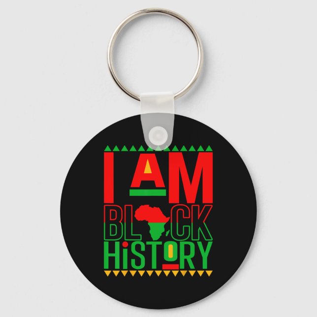 Chaveiro Eu Sou O Mês Da História Negra Afro-Americano Para (Frente)