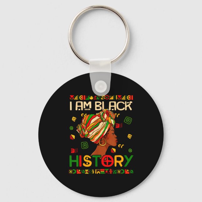 Chaveiro Eu Sou O Mês Da História Negra Afro-Americano Para (Frente)