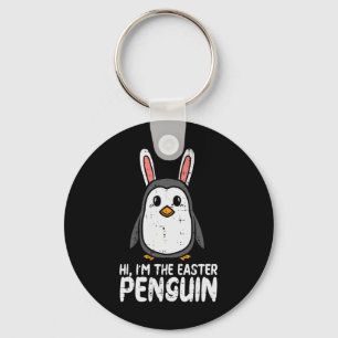 Chaveiro Eu Sou O Pinguim De Páscoa Orelhas De Coelho Fofo 
