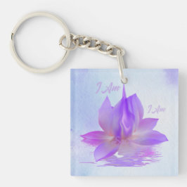 Chaveiro Eu Sou o Sagrado Lótus Chama Violeta