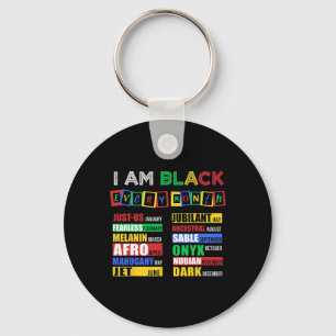 Chaveiro Eu sou Preto Todos os Meses da História Mês Afro-A