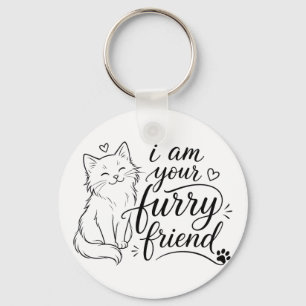 Chaveiro Eu Sou Seu Amigo Peludo Design de Pet Fofo