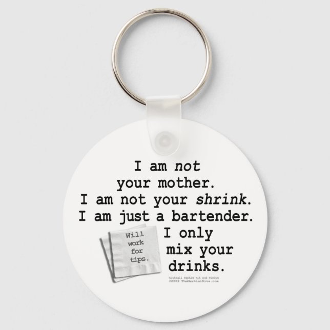 Chaveiro - EU SOU UM BARTENDER (Frente)