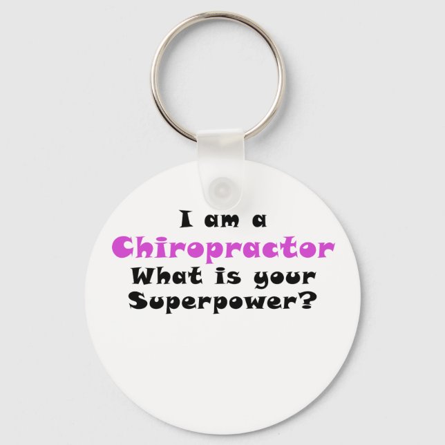 Chaveiro Eu sou um Chiropracet O que é o seu superpoder (Frente)