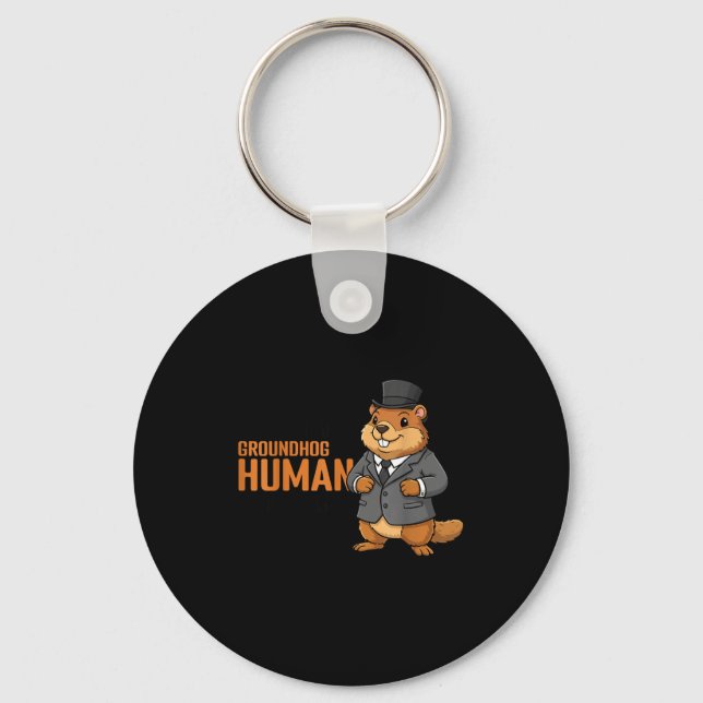 Chaveiro Eu Sou Um Esquilo Em Um Traje Humano Feliz Dia Do  (Frente)