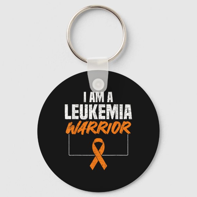 Chaveiro Eu Sou Um Guerreiro da Leucemia Conscientização Fi (Frente)