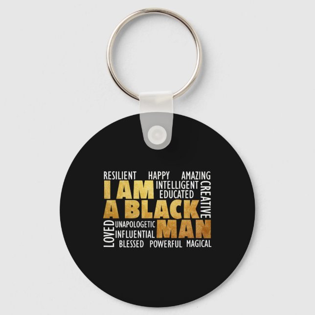 Chaveiro Eu Sou Um Homem Negro - Mês da História Negra Afro (Frente)