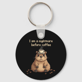 Chaveiro Eu sou um pesadelo antes do café, amantes do moto