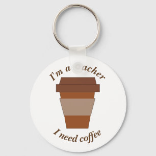Chaveiro Eu sou um professor. Eu preciso o café