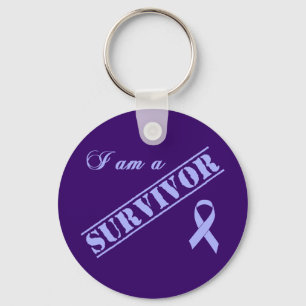 Chaveiro Eu sou um sobrevivente - general Cancer da fita da