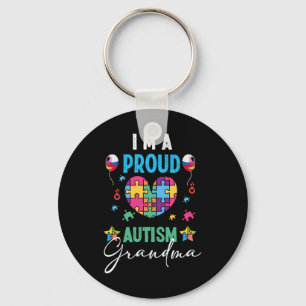 Chaveiro Eu Sou Uma Avó Orgulhosa do Autismo Mulheres Menin