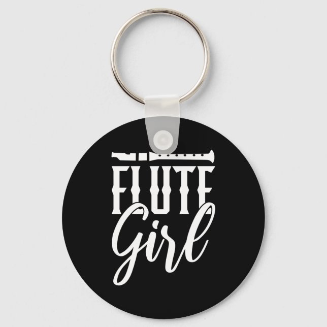 Chaveiro Eu Sou Uma Garota De Flute (Frente)