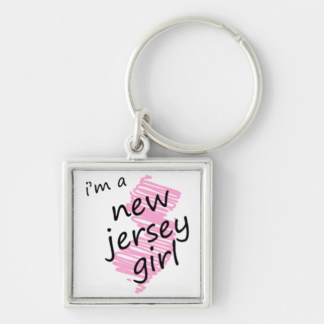 Chaveiro Eu sou uma menina de New-jersey (Frente)