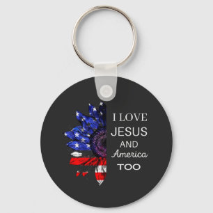 Chaveiro Eu também amo Jesus e América