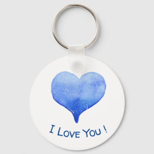 Chaveiro Eu Te Amo Dia de os namorados De Coração Azul