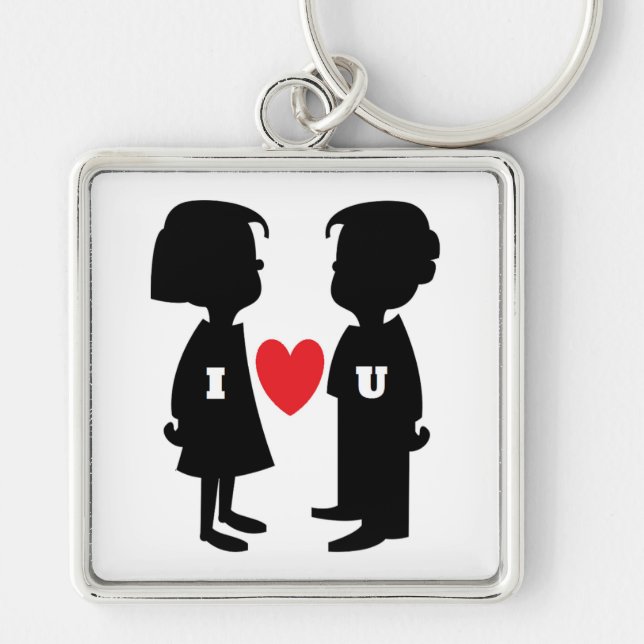 CHAVEIRO "EU TE AMO" GAROTO E GAROTA (Frente)