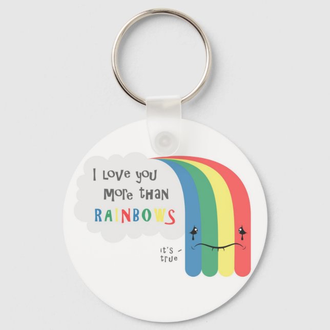 Chaveiro Eu Te Amo Mais Do Que O Rainbows (Frente)