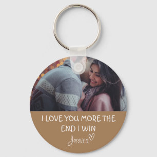 Chaveiro Eu Te Amo Mais, No Fim, Eu Ganho, Keyring,