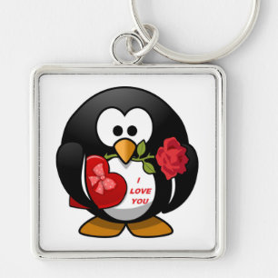 CHAVEIRO "EU TE AMO" PENGUIM