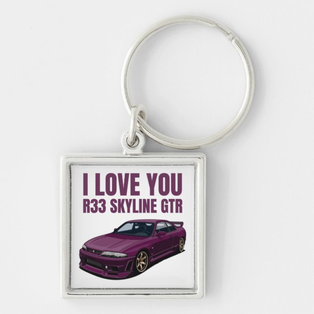 Chaveiro Eu te amo R33 Skyline GTR (Frente)