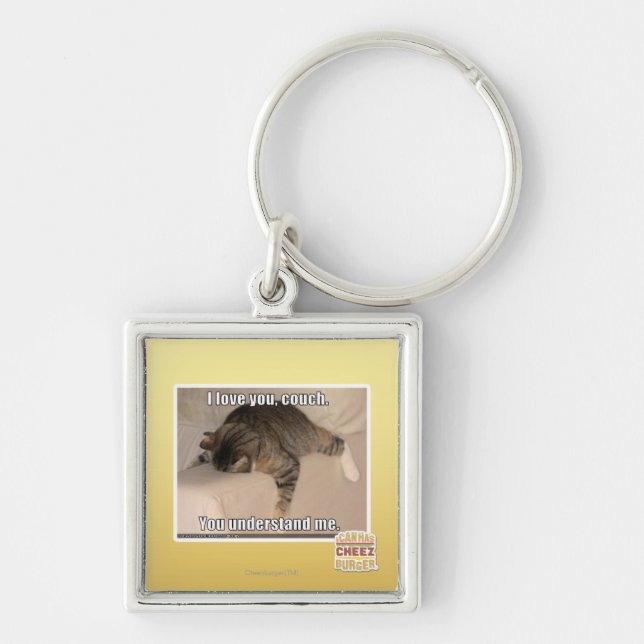 Chaveiro Eu te amo, sofá (Frente)