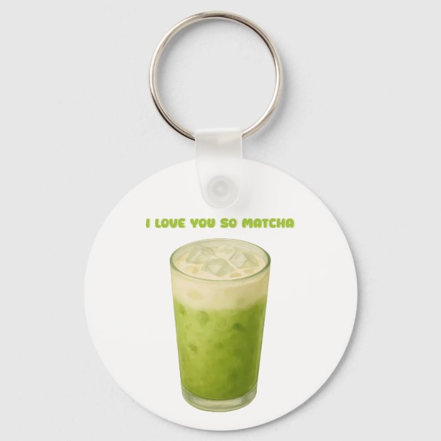 CHAVEIRO EU TE AMO TÃO CORPO, MATCHA GREEN TEA AMOR (Frente)