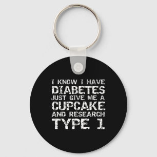 Chaveiro Eu Tenho Diabetes Apenas Me Dê Um Cupcake E Uma Pe